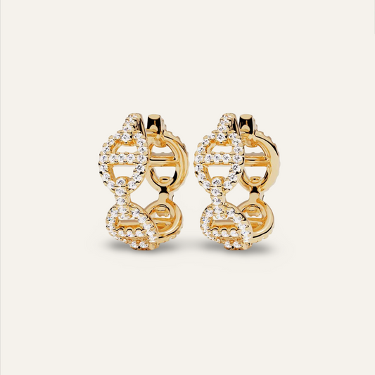 Pendientes Esencia - Moissanita y Oro 18k