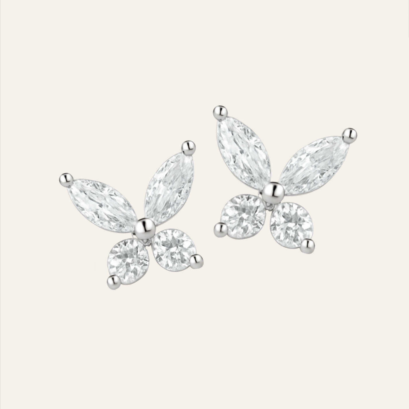 Pendientes Butterfly - Moissanita y Plata