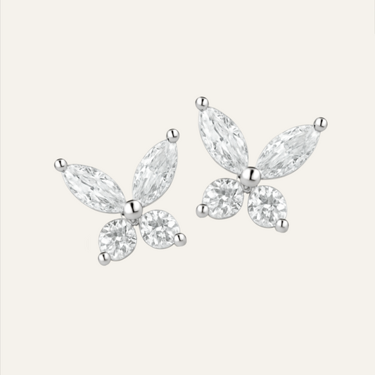 Pendientes Butterfly - Moissanita y Plata