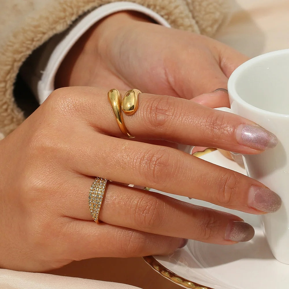 Anillo Bloming - Inoxidable y Oro 18k