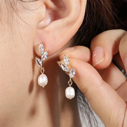 Pendientes Luz de Olivo - Moissanita y Oro 18k