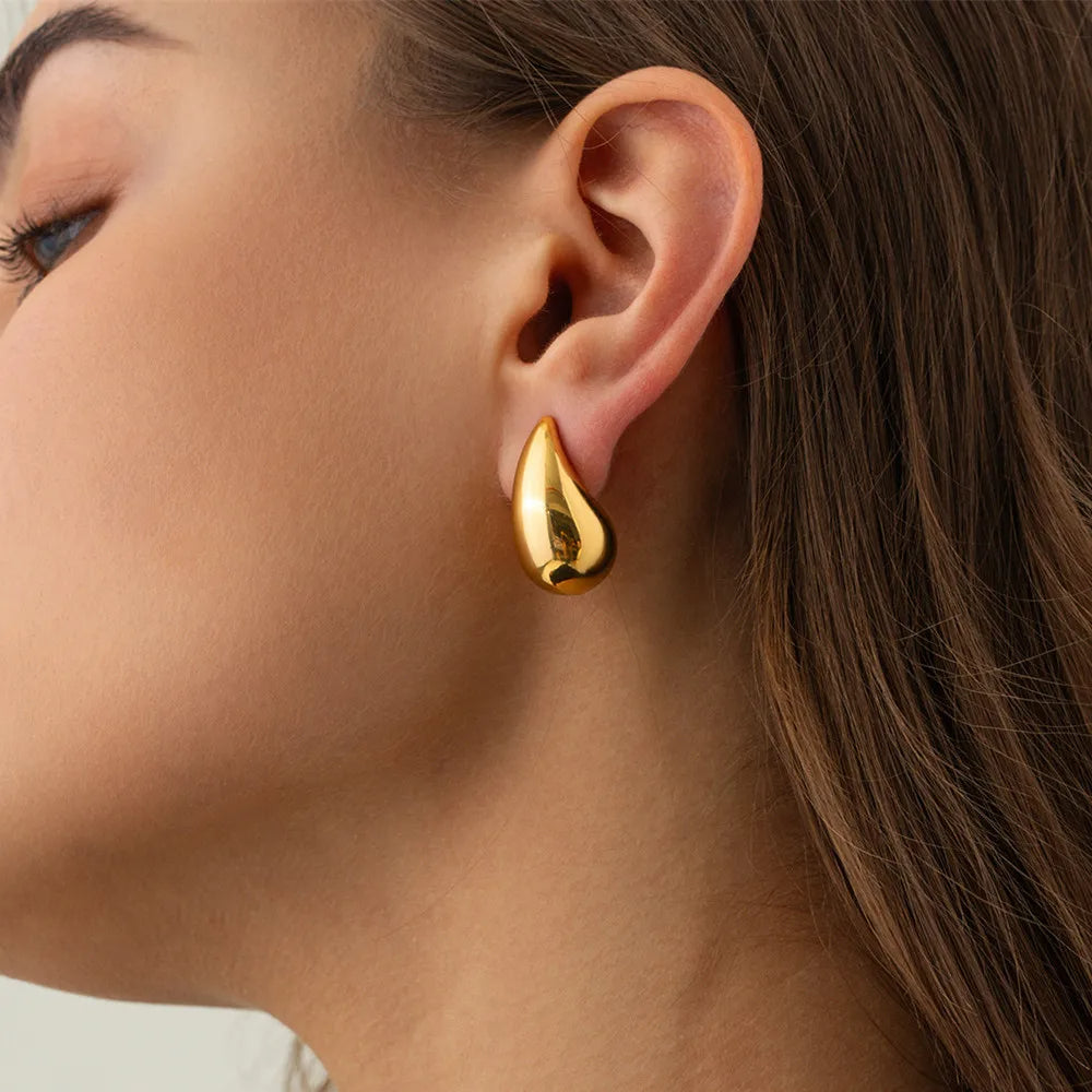 Lágrima dorada - Inoxidable y Oro 18k