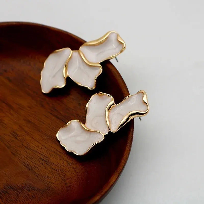 Pendientes Floral - Epoxi y Oro 18k