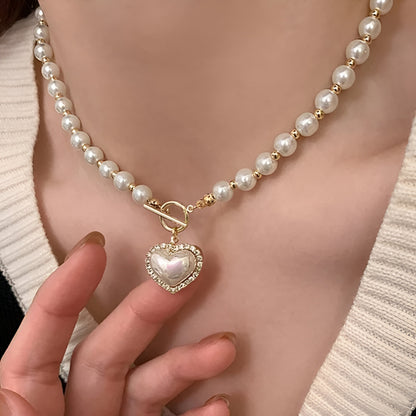 Collar Corazón de Perla - Nácar y Oro 18k