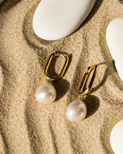 Pendientes Margarita - Nácar y Oro 18k
