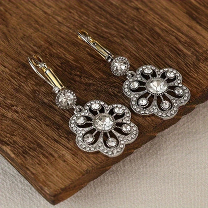 Pendientes Roseta - Circonitas y Oro 18k