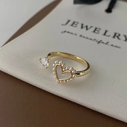 Anillo Amore - Nácar y Moissanita