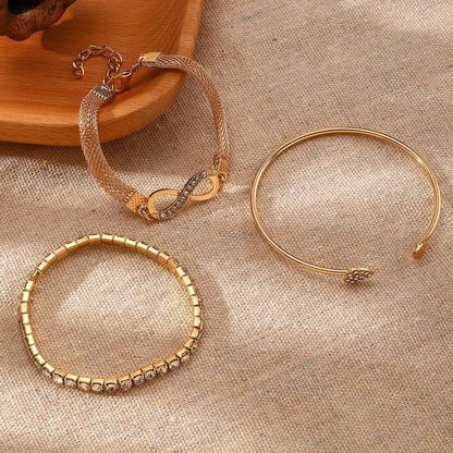 Set de Pulseras Love - Baño en Oro