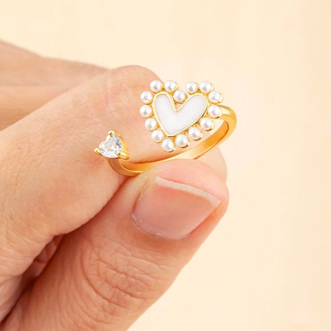 Anillo Amore - Nácar y Moissanita