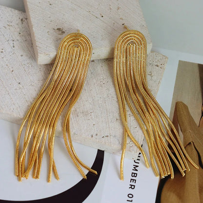 Pendientes Cascada - Oro 18k