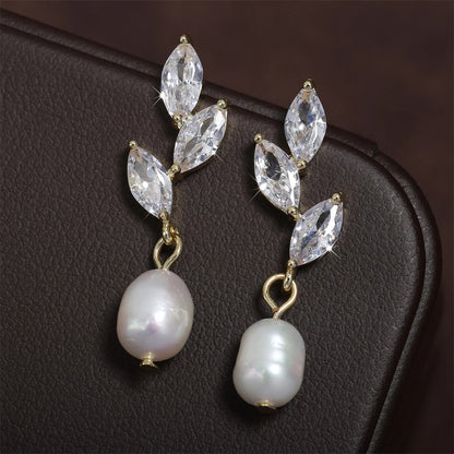 Pendientes Luz de Olivo - Moissanita y Oro 18k