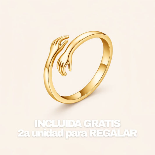 2x1 Anillo Abrazo Eterno - Baño en Oro