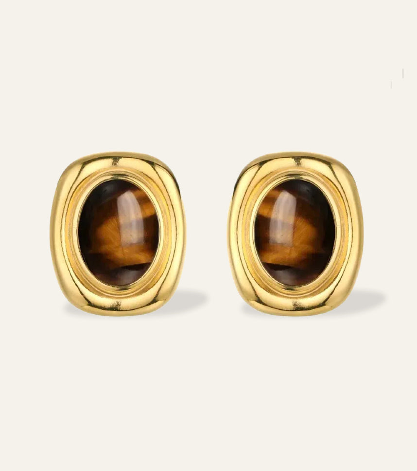 Pendientes Duna Solar - Gema Solar en Oro 18k