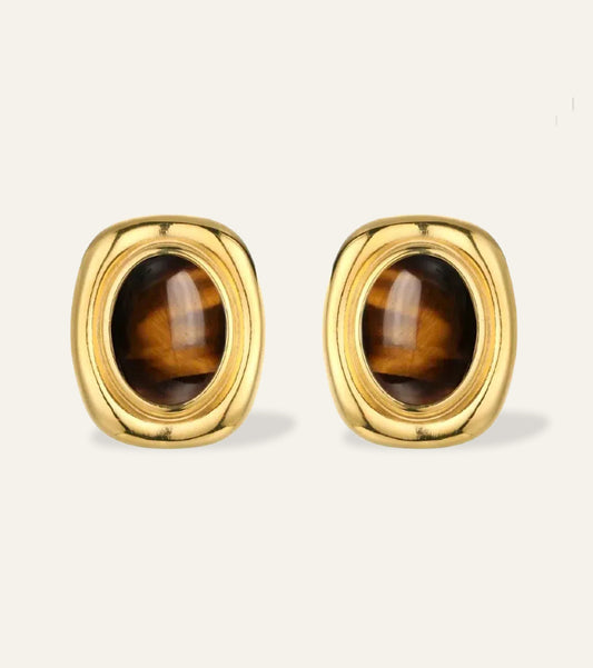 Pendientes Duna Solar - Gema Solar en Oro 18k