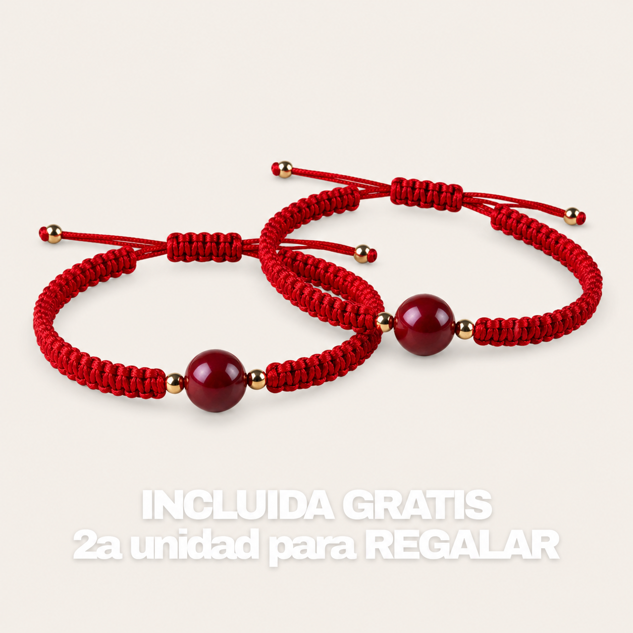 (2x1) Pulsera Hilo Rojo Bendición de Cinabrio