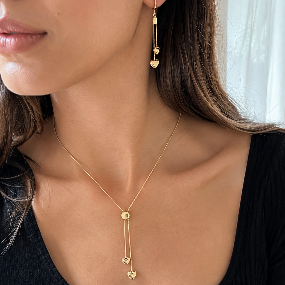 Collar Julieta - Baño Oro + Pendientes de Regalo