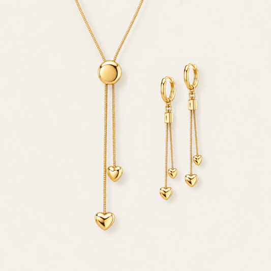 Collar Julieta - Baño Oro + Pendientes de Regalo