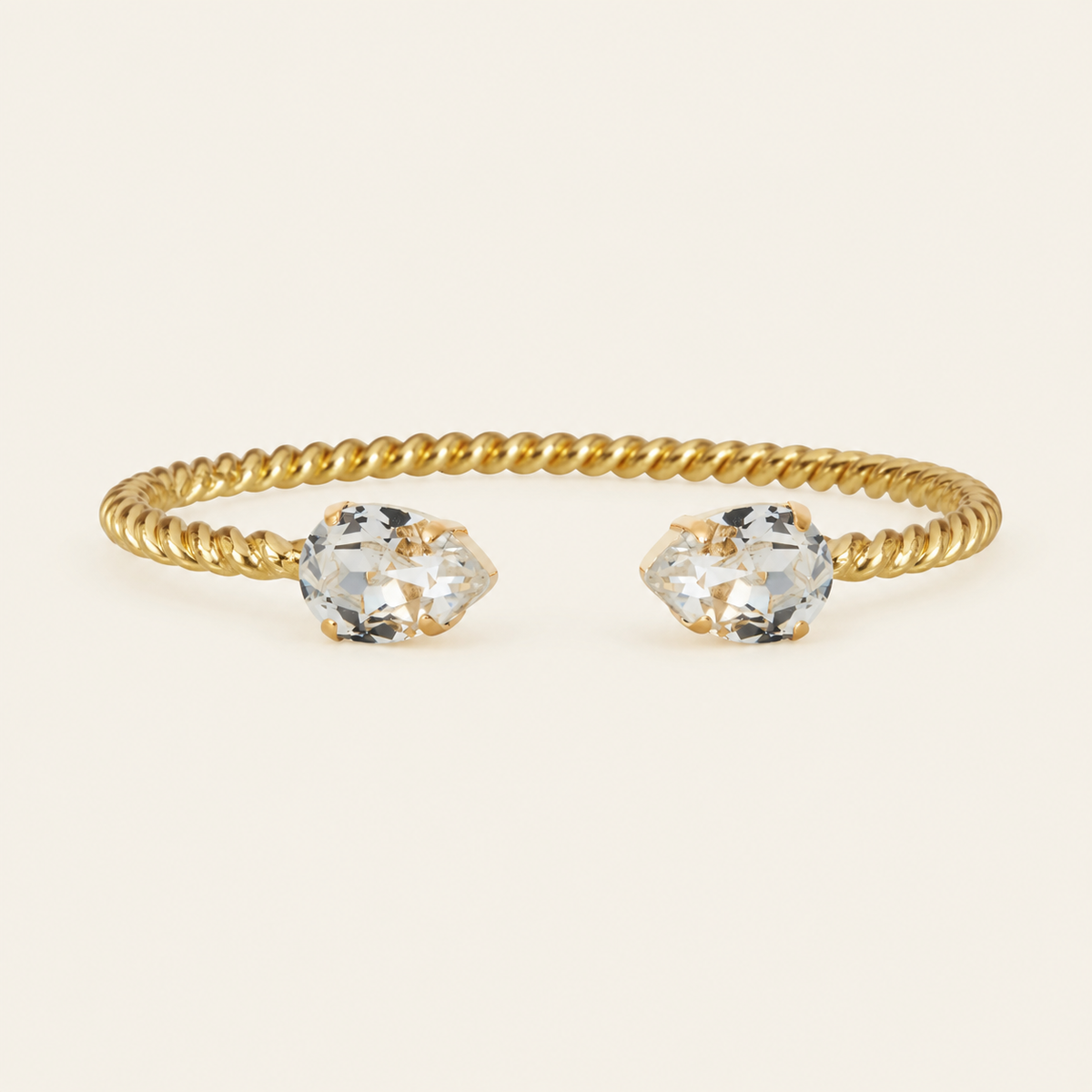 Brazalete Atena - Baño Oro y Moissanita