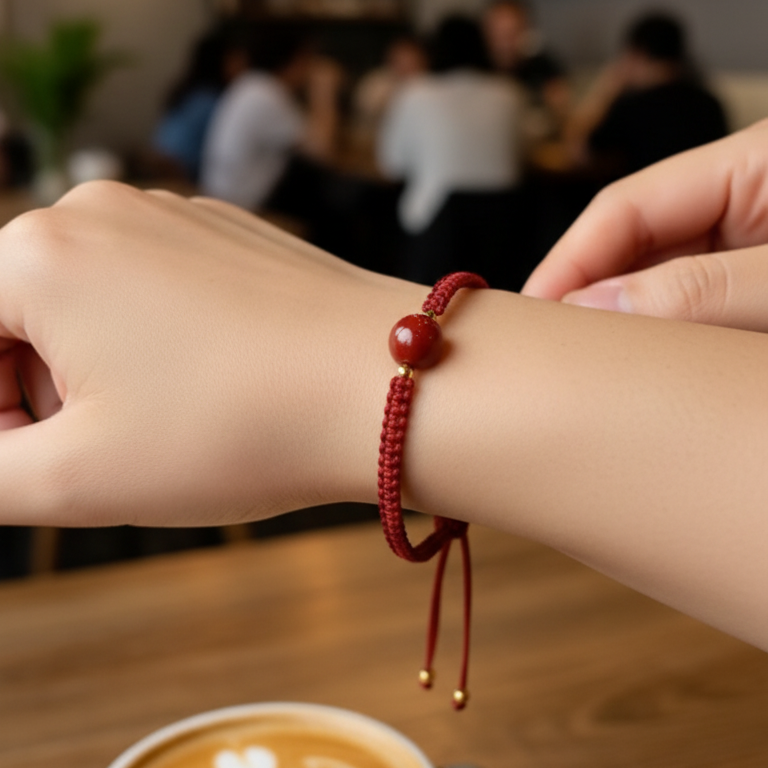 (2x1) Pulsera Hilo Rojo Bendición de Cinabrio