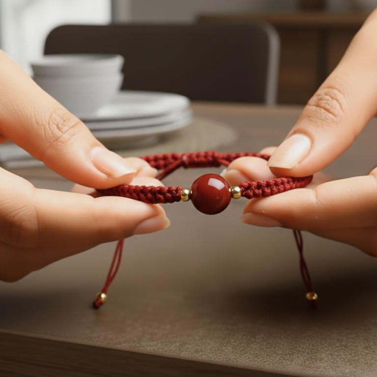 (2x1) Pulsera Hilo Rojo Bendición de Cinabrio