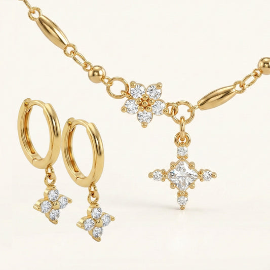 Colgante Destello Triple Uso + Pendientes a conjunto