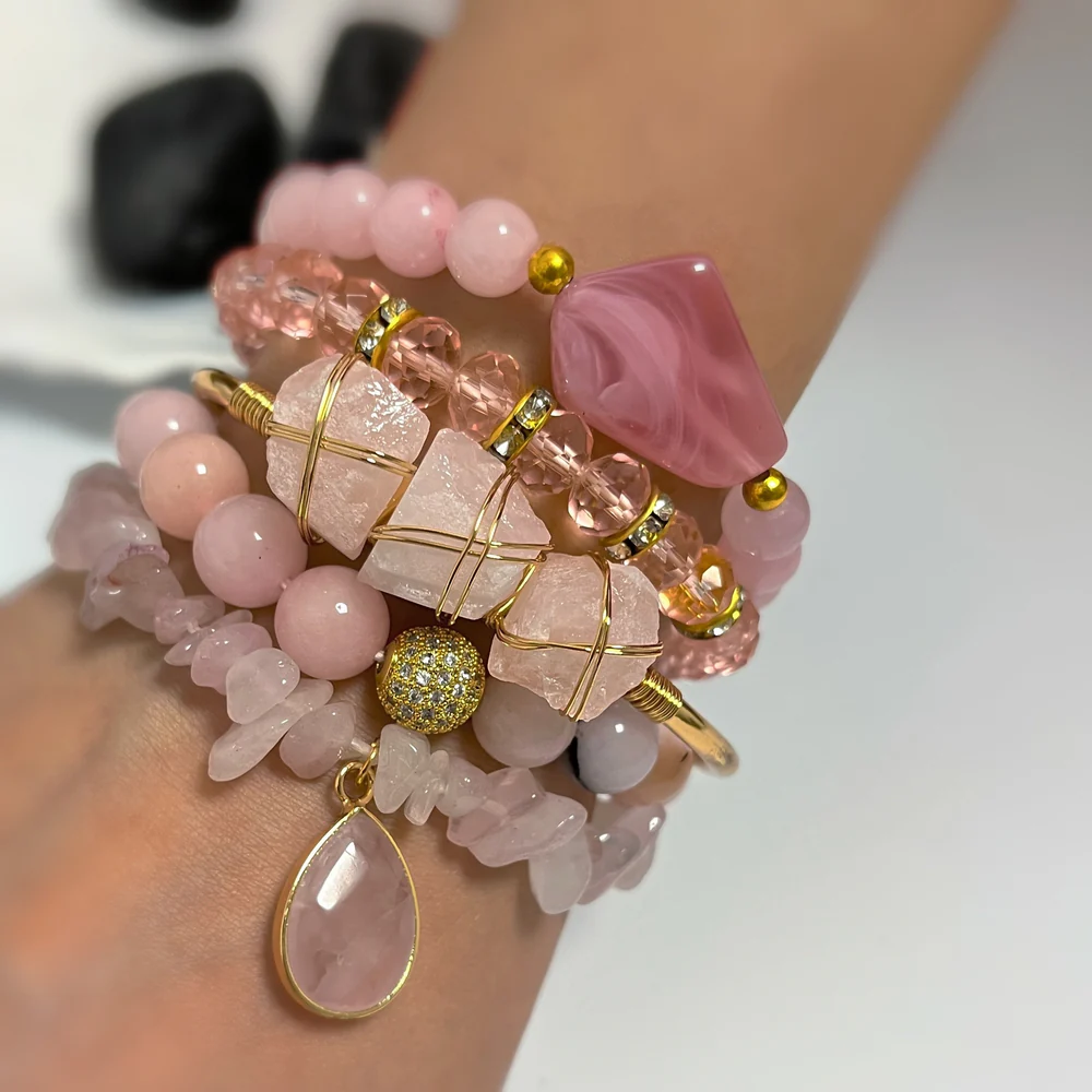 Set 5 Pulseras - Piedras de Energía