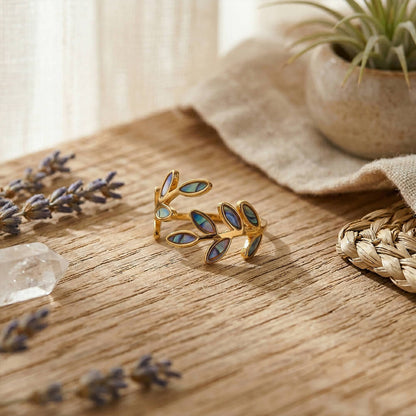 Anillo Laurel de Aurora - Baño Oro