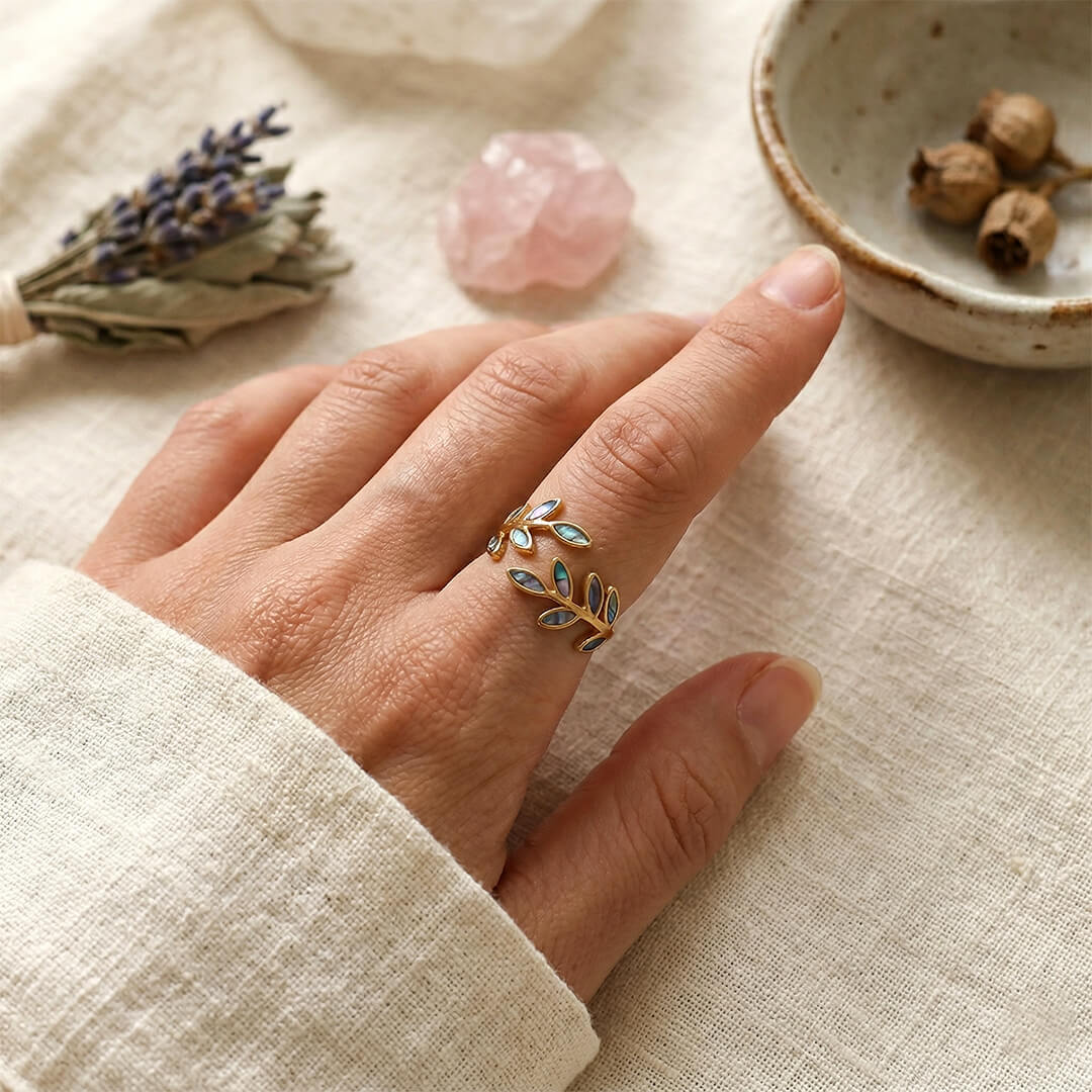 Anillo Laurel de Aurora - Baño Oro