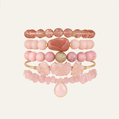 Set 5 Pulseras - Piedras de Energía