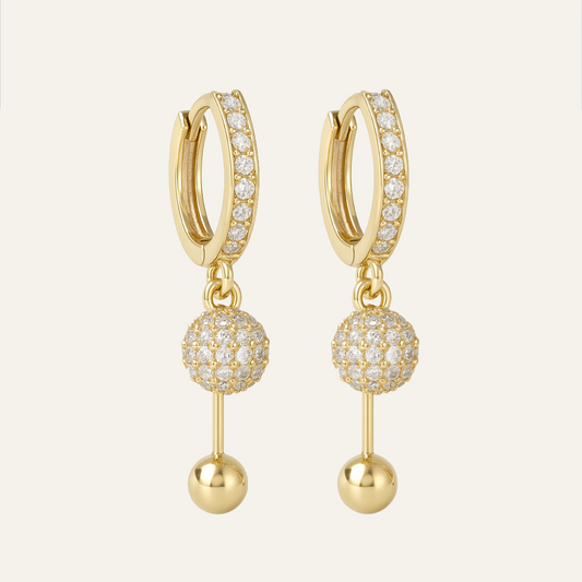 Pendientes Brillo Eterno - Zirconita y Oro 18k