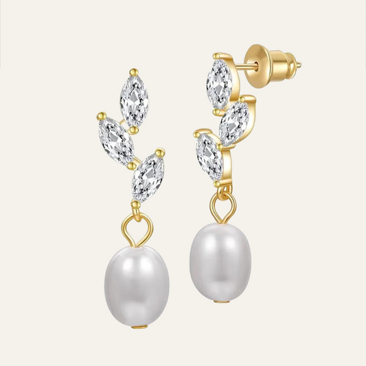 Pendientes Luz de Olivo - Moissanita y Oro 18k