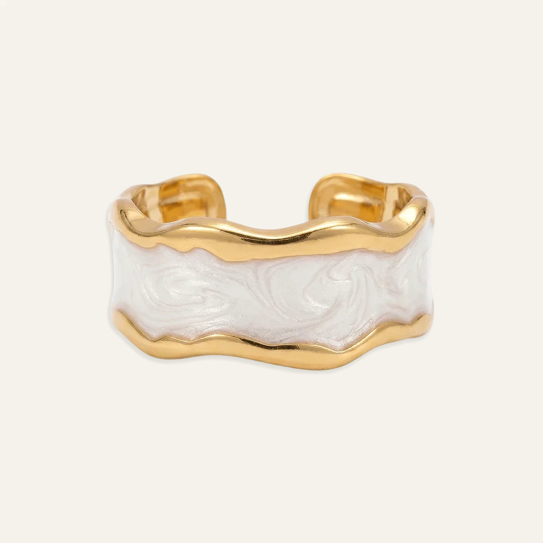 Anillo Arcano - Baño Oro y Nácar