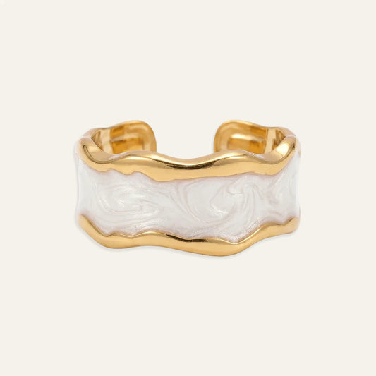 Anillo Arcano - Baño Oro y Nácar