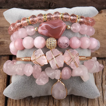 Set 5 Pulseras - Piedras de Energía